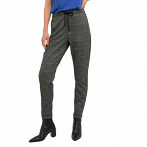 Kafffe KAlizza 7/8 Black/ Grey Check Trouser Pants
